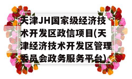 天津JH国家级经济技术开发区政信项目(天津经济技术开发区管理委员会政务服务平台)