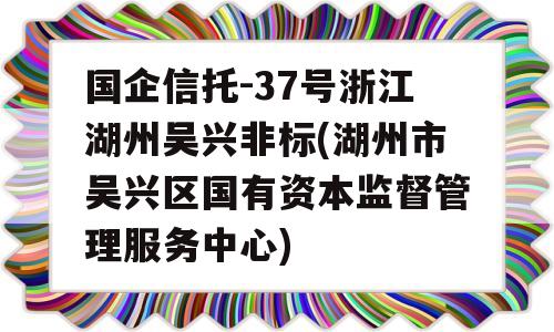 国企信托-37号浙江湖州吴兴非标(湖州市吴兴区国有资本监督管理服务中心)