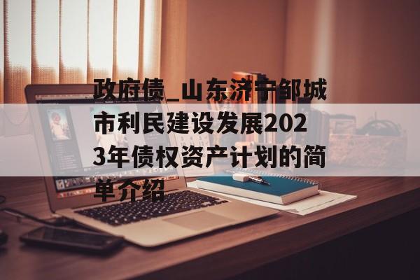 政府债_山东济宁邹城市利民建设发展2023年债权资产计划的简单介绍