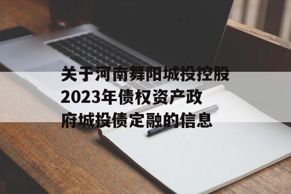 关于河南舞阳城投控股2023年债权资产政府城投债定融的信息