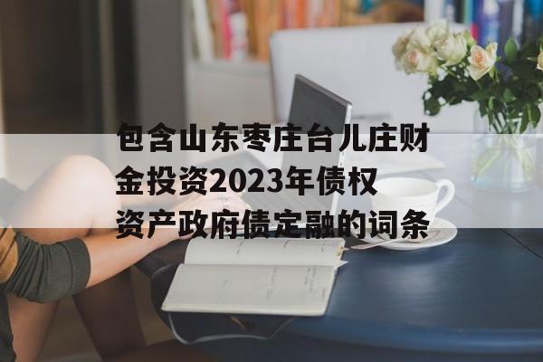 包含山东枣庄台儿庄财金投资2023年债权资产政府债定融的词条