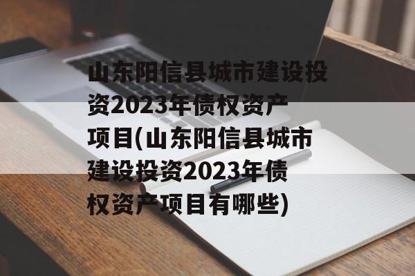 山东阳信县城市建设投资2023年债权资产项目(山东阳信县城市建设投资2023年债权资产项目有哪些)