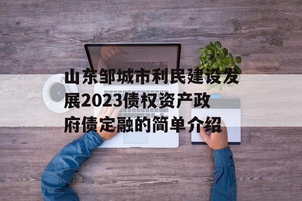 山东邹城市利民建设发展2023债权资产政府债定融的简单介绍