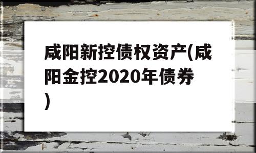 咸阳新控债权资产(咸阳金控2020年债券)