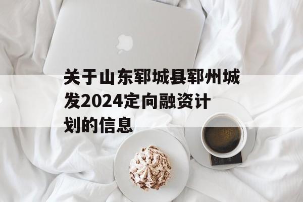 关于山东郓城县郓州城发2024定向融资计划的信息