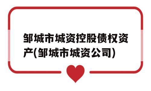 邹城市城资控股债权资产(邹城市城资公司)