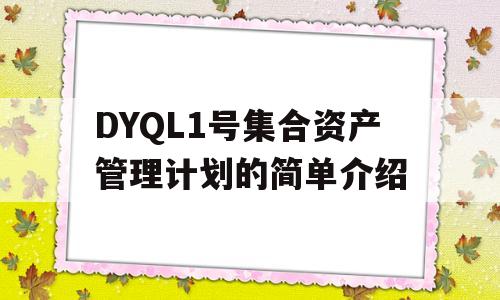 DYQL1号集合资产管理计划的简单介绍