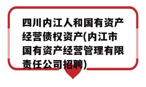 四川内江人和国有资产经营债权资产(内江市国有资产经营管理有限责任公司招聘)