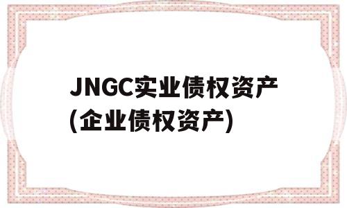 JNGC实业债权资产(企业债权资产)