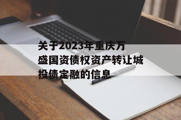 关于2023年重庆万盛国资债权资产转让城投债定融的信息