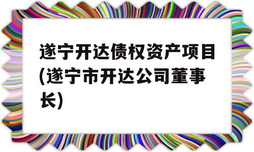 遂宁开达债权资产项目(遂宁市开达公司董事长)