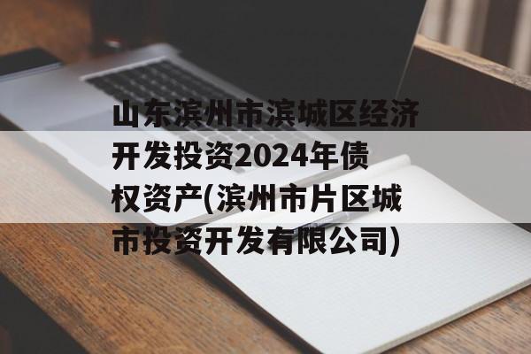 山东滨州市滨城区经济开发投资2024年债权资产(滨州市片区城市投资开发有限公司)